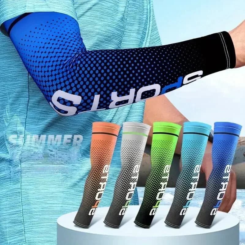 Anti-slip Anti-UV Ice Silk Sleeves Solar Protection for Men and Women, Coolers for Open and Cycling Sports