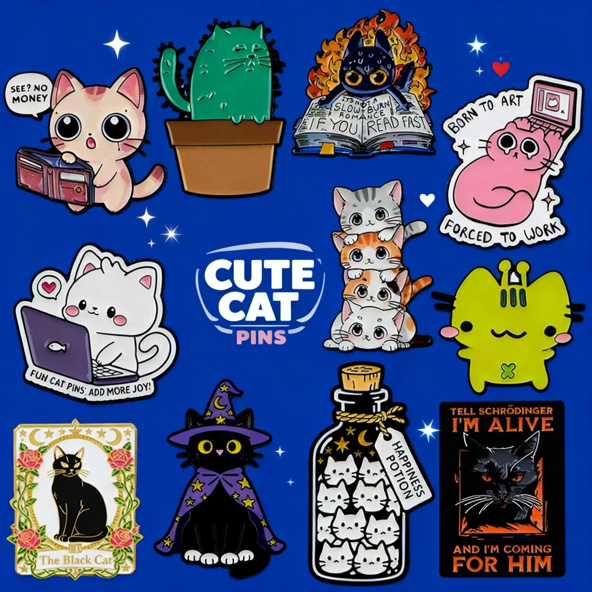 Wholesale Hot Sale Brooch Pin Cat Bottle Alloy Badge Clothing Backpack Accessories Decoration