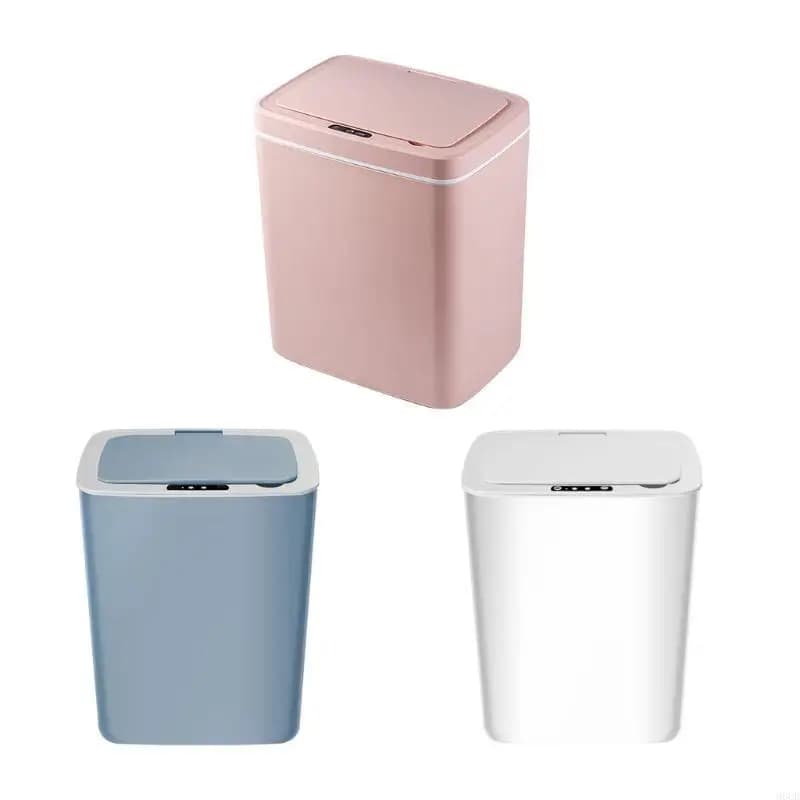 M6CB Electric Rubbish Trash Can Dual Mode Waste Bins Garbage Storage Basket