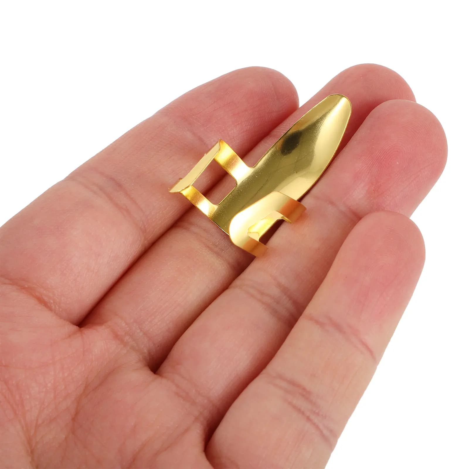 1 set di plettri per chitarra in metallo, regolabili, comodi, senza sbavature, riutilizzabili, protettivi, per chitarristi principianti, per un uso prolungato