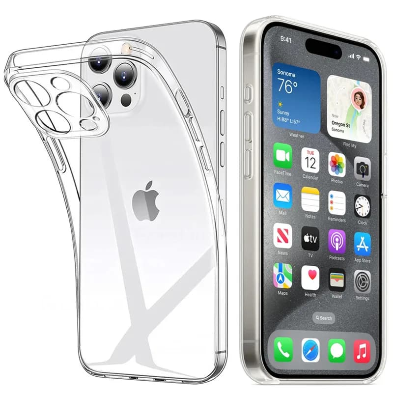 Custodia per telefono trasparente per iPhone 14 11 12 13 15 Pro Max Custodia morbida in silicone TPU per iPhone 12 13 Mini 14 Plus 16 Plus Cover posteriore