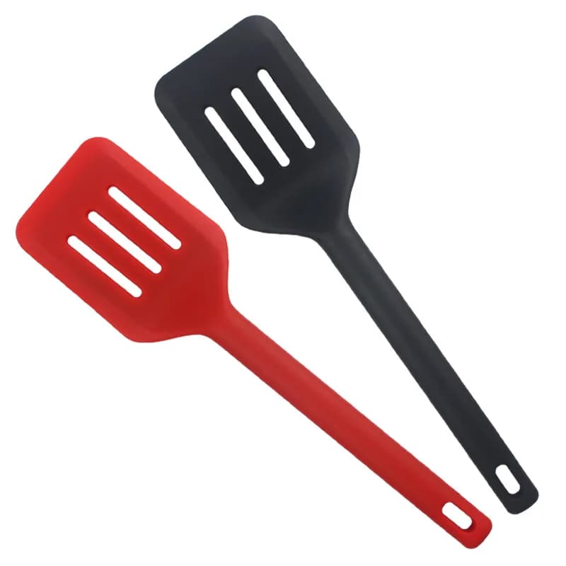 Grande Spatola Forata in Silicone Antiaderente, Sicura per Padelle, Ideale per Friggere Pesce, Uova, Omelette, Utensile da Cucina