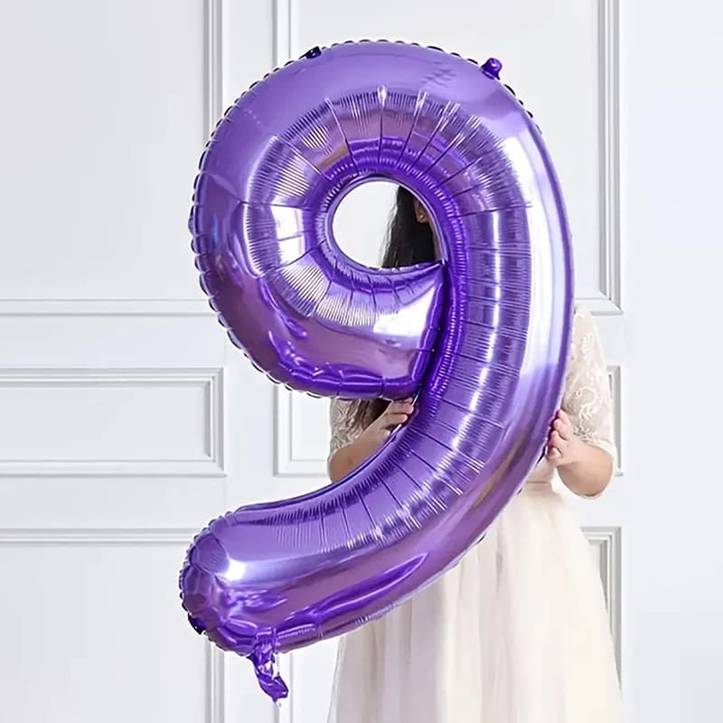 Palloncini con numeri viola da 40 pollici Palloncino grande in foglio di alluminio Forniture per decorazioni di buon compleanno Casa in movimento Puntelli per decorazioni per la casa di nozze