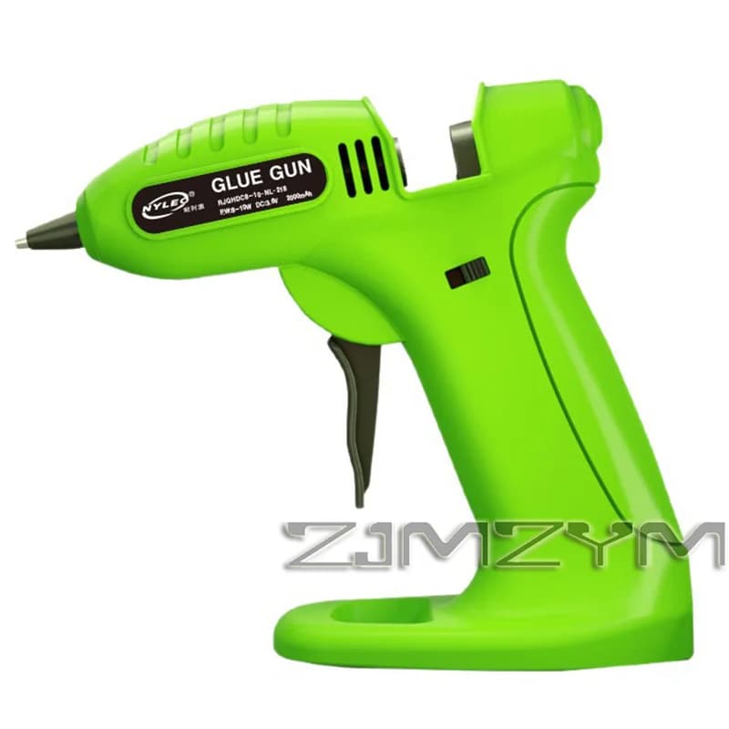 Hot Glue Gun, 3.7V Cordless Glue Gun, Wireless Mini with 30pcs Glue Sticks, Silicone Finger Sleeves，Lithium Battery Charging