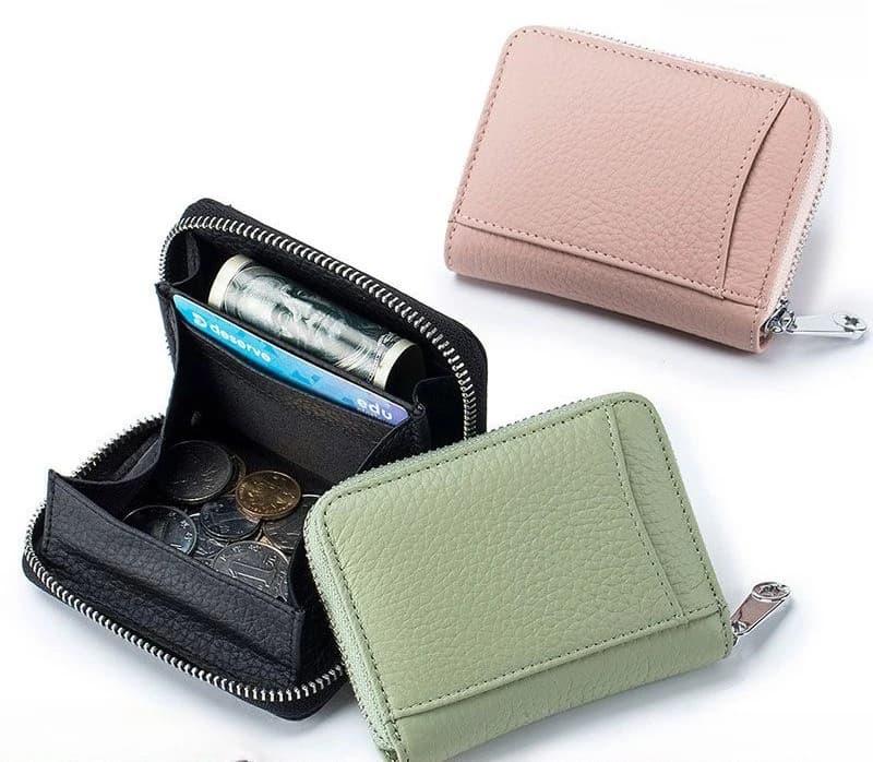 Women's Mini Zipper Wallet Fashion Short Credit Card Holder with Large Capacity Coin Purse Portable Purses