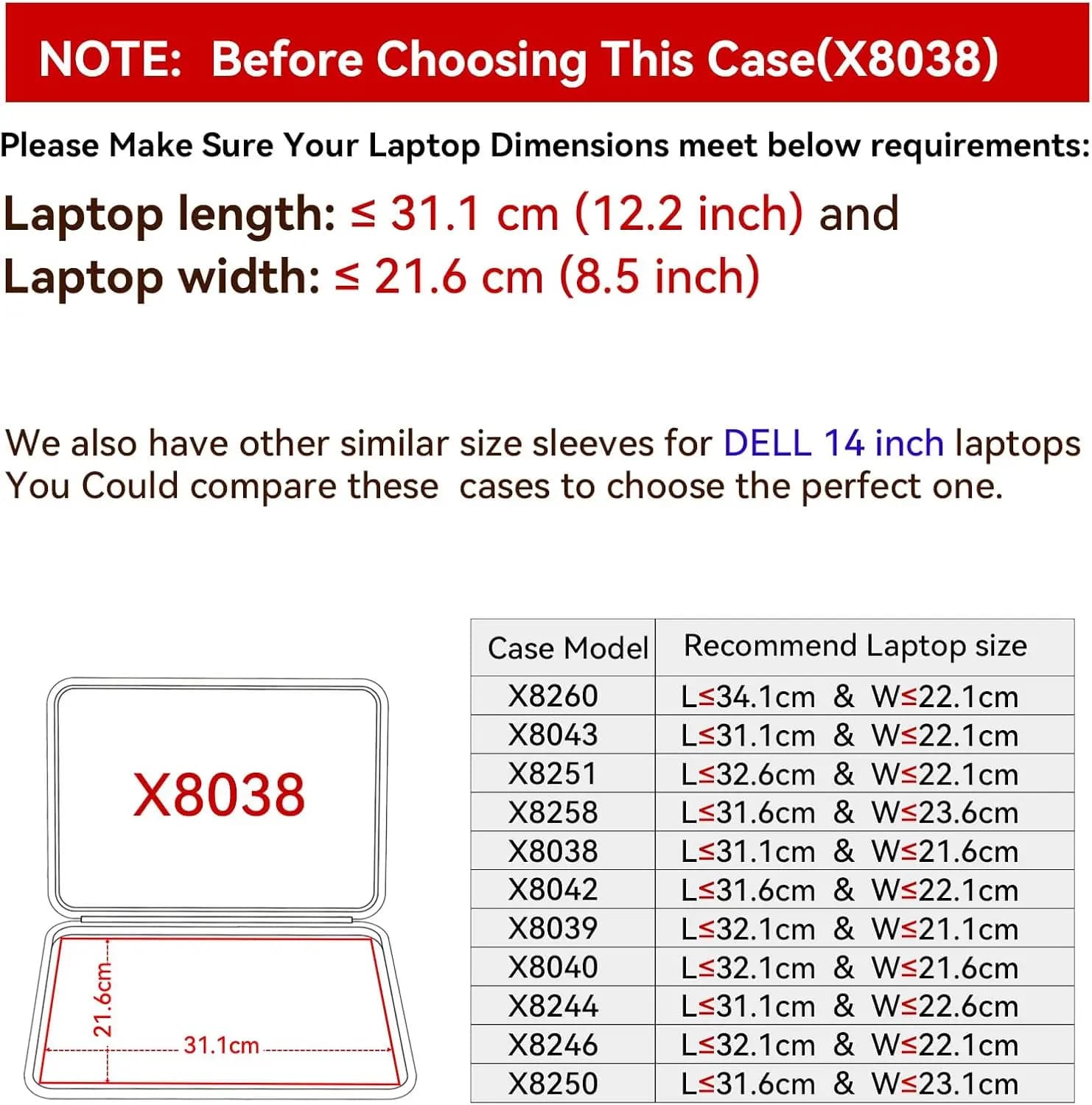 Custodia protettiva rigida in EVA Smatree compatibile con custodia per notebook portatile Dell Pro 14 Premium (PA14250) da 14 pollici (X8038)