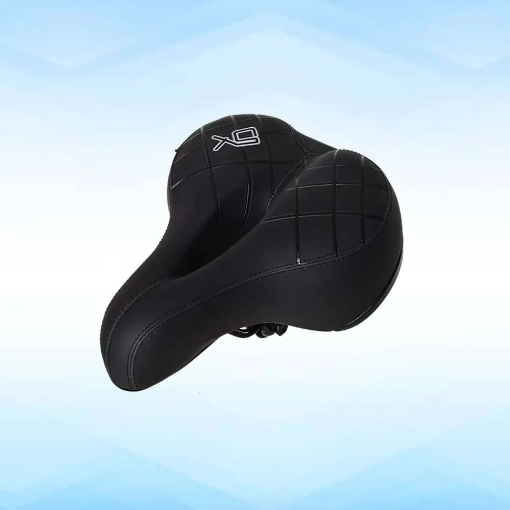 Sella per Mountain Bike Focalizzata sul Comfort, Cuscino in PU Spesso Antiurto, Design Ergonomico Ventilato per Escursionismo e Ciclismo a Lunga Distanza