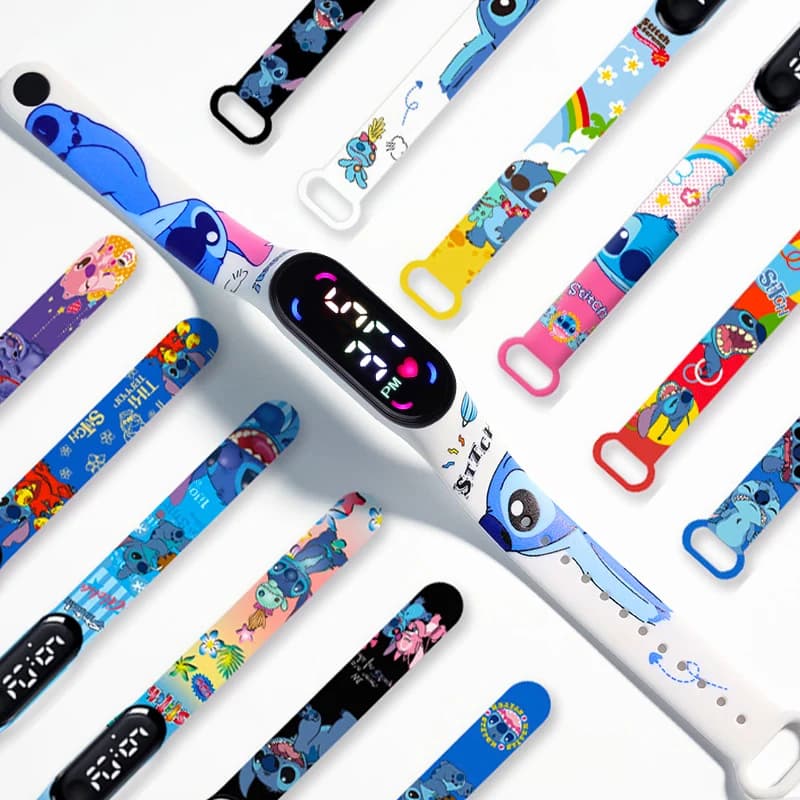 Fashion Stitch Kids Watches Girls Women's Waterproof Bracelet LED Watch for Kids Digital Touch Watch