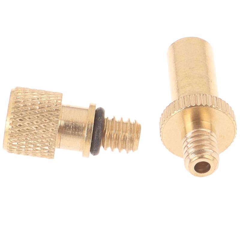 Adattatori per valvole di biciclette per pompe da strada e MTB, kit ugelli per gonfiaggio in rame, tubo adattatore per valvole Presta e Schrader