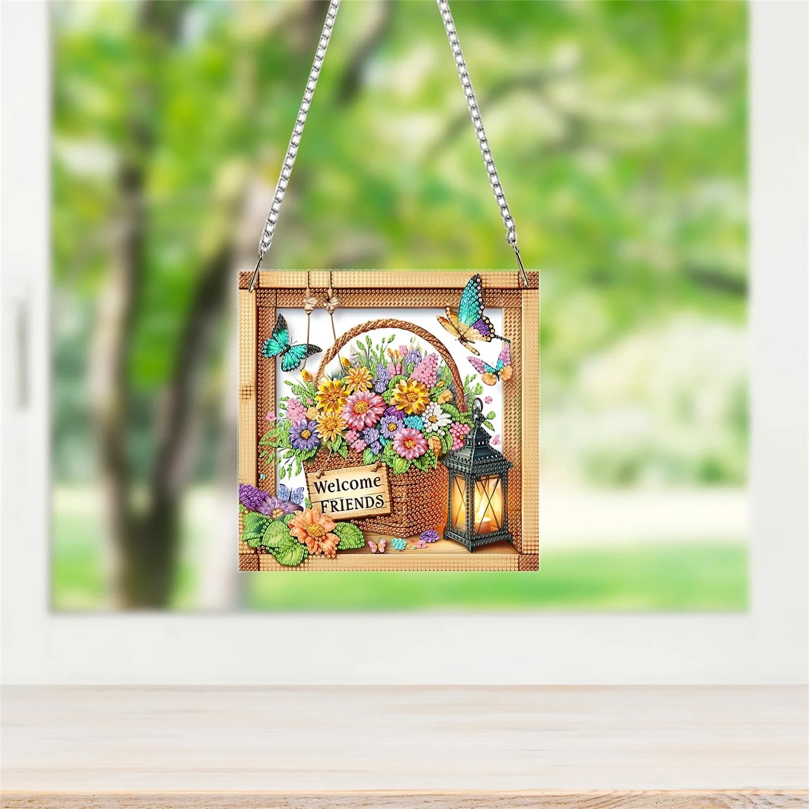 Kit per Pittura Diamante Fai-da-Te per Decorazione Murale, Piastra Acrilica ad Alta Trasparenza con Diamanti Brillanti per Decorazione Artistica Domestica