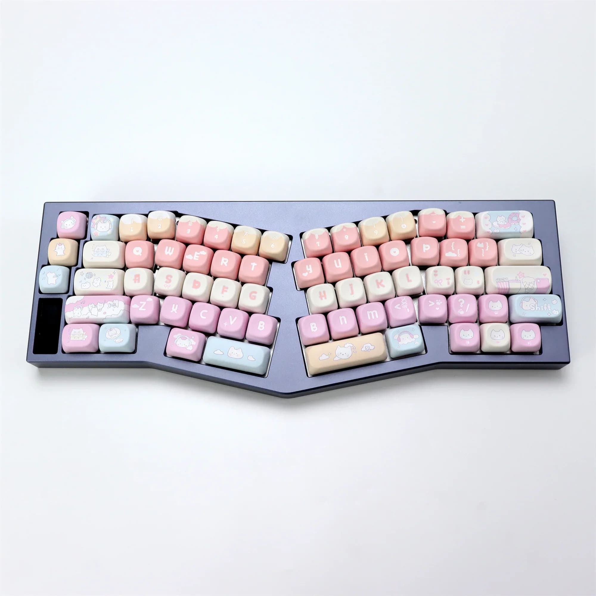 KBDiy 133 Keys PBT Mechanical Keyboard Keycaps Set KOA Profile Rock Cat Keycap Custom for MX Switches Crush80 Raven68 Mad 60he
