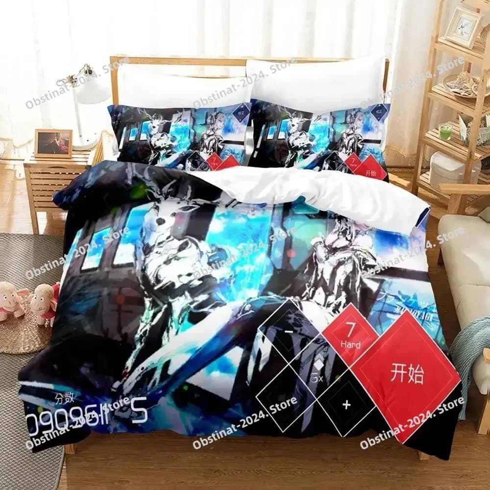 Gioco VOEZ Set biancheria da letto Singolo Twin Full Queen King Size Set letto per bambini adulti Set copripiumino per camera da letto Set lenzuola Anime con stampa 3D