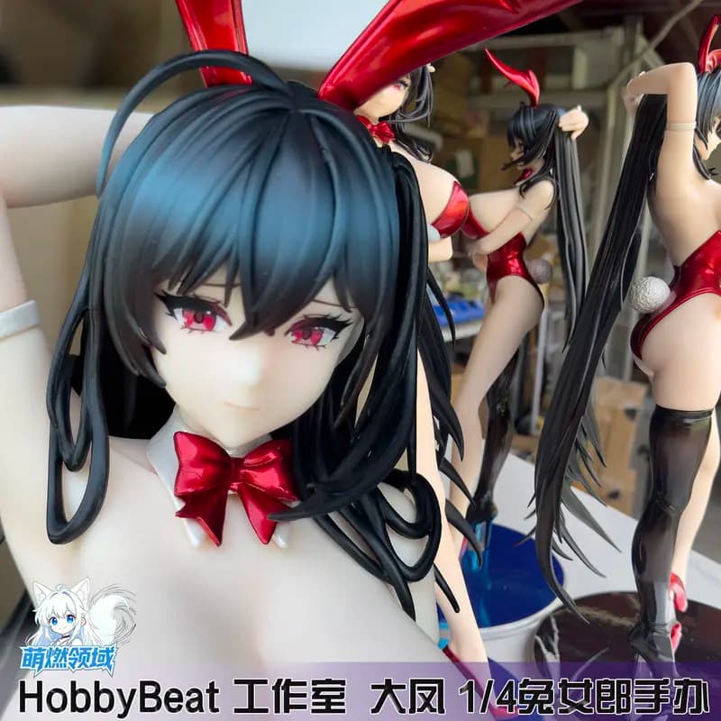Hob Studio Azur Lane Taihou Bunny Girl Statuetta in Scala 1/4, Ornamento da Scrivania da Collezione per Collezionisti di Anime Adulti