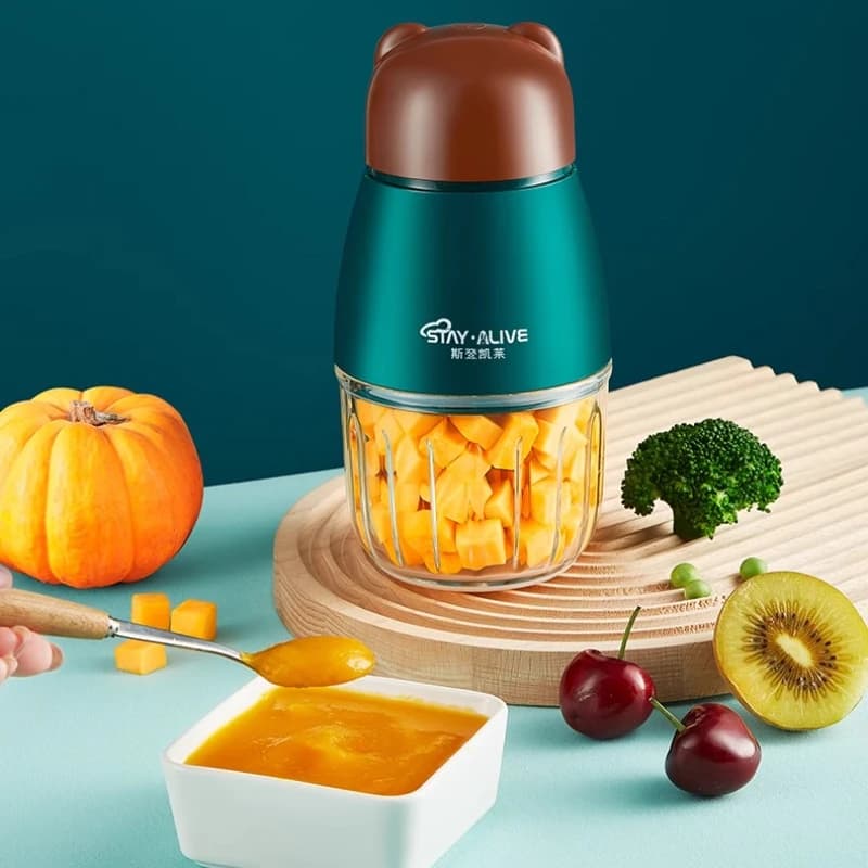 Robot da cucina multifunzionale per bambini, mini tritacarne elettrico, purificatore domestico, frullatore per cereali di riso infantile