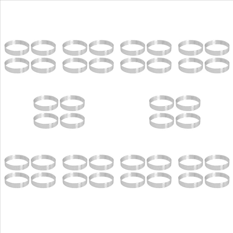 HLZS-40 Pezzi Circolare Poroso Anello per Crostata Fondo Torre Torta Stampo per Torta Strumenti di Cottura Anello per Mousse per Torta Perforato Resistente al Calore, 10 Cm