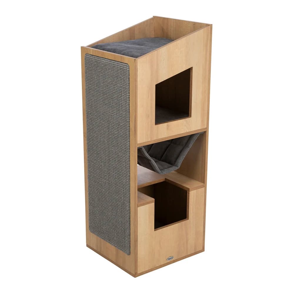 Mobili per gatti in MDF con aspetto legno e cuscini reversibili Torre per albero per gatti