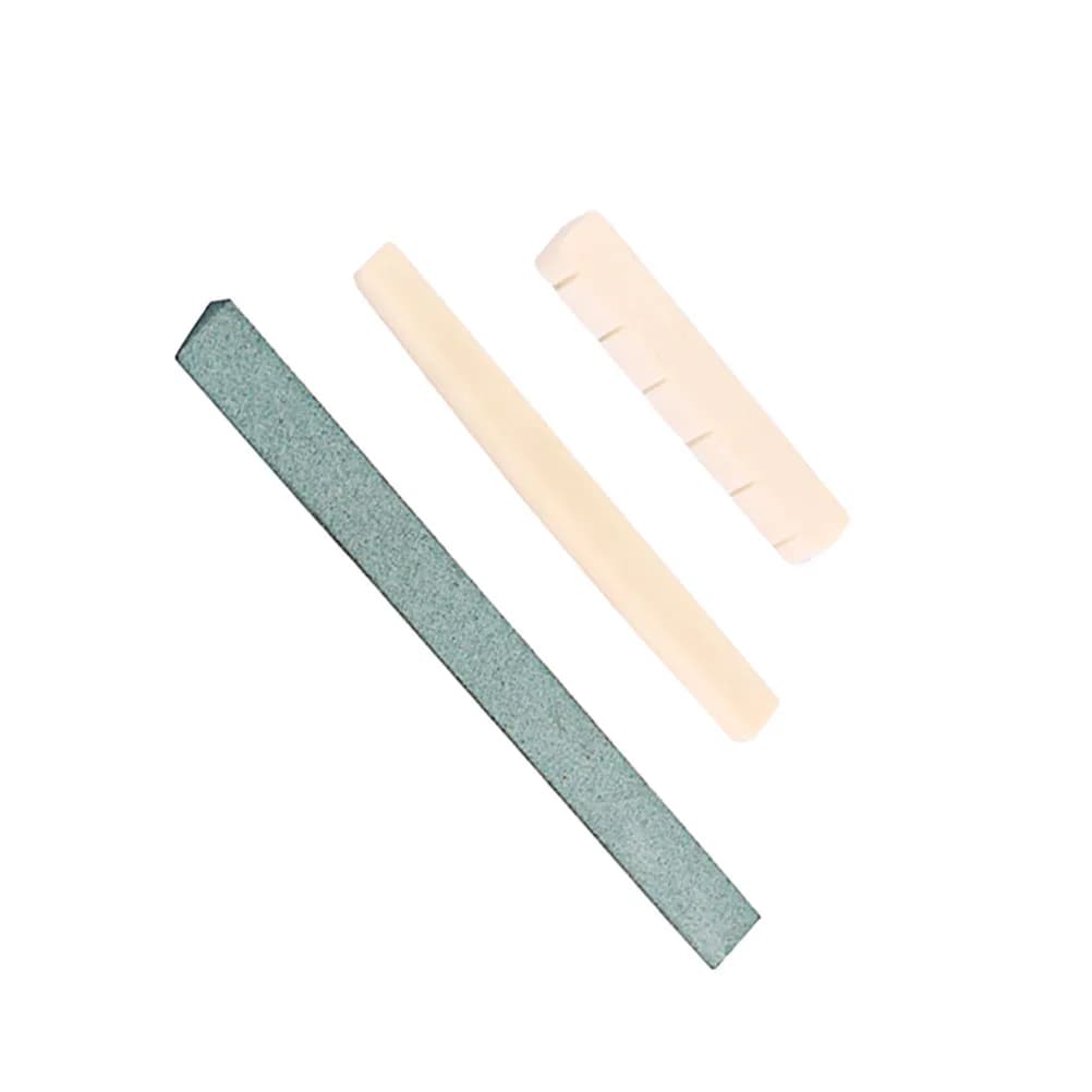 Set di 1 Strumento per Levigatura di Ponti e Capotasti in Osso Bovino per Chitarra, Basso, Ukulele, Mandolino, Banjo - Kit Riparazione per Liutai