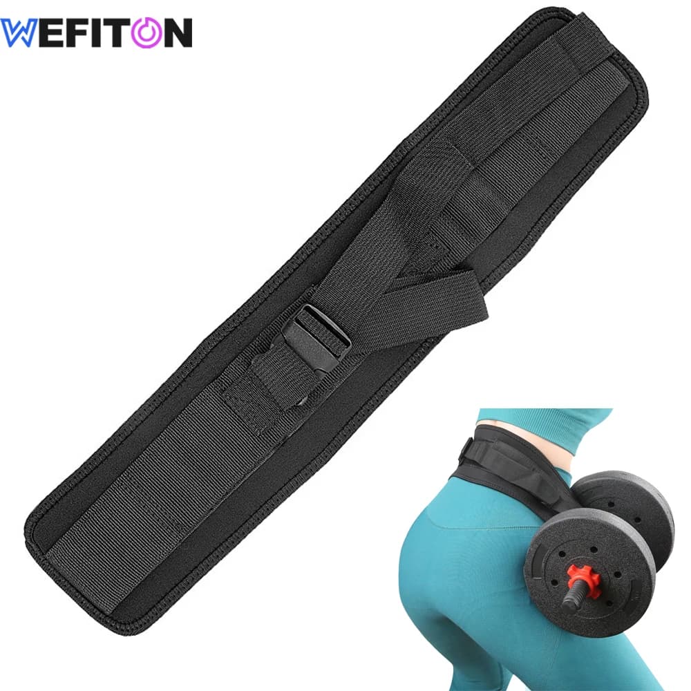Hip boost belt for buttocks, weighted padded belt for women/men, compatible with dumbbells and kettlebells, construction of gym shops at home