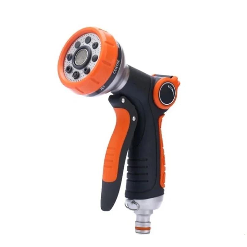 Pistola a spruzzo per acqua con tubo regolabile, per lavaggio auto e giardino, portatile, ad alta pressione, ugello a 8 modelli di getto d'acqua