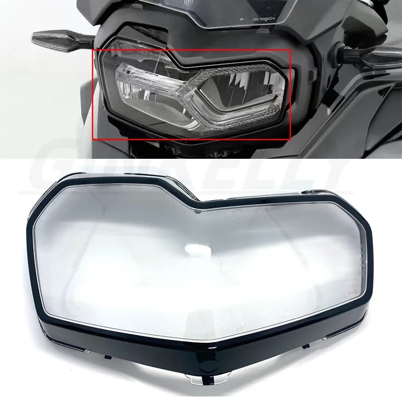 Copertura del faro anteriore del motociclo per BMW F750GS F850GS C400X coperture dei fari guscio del paralume trasparente 2018-2023