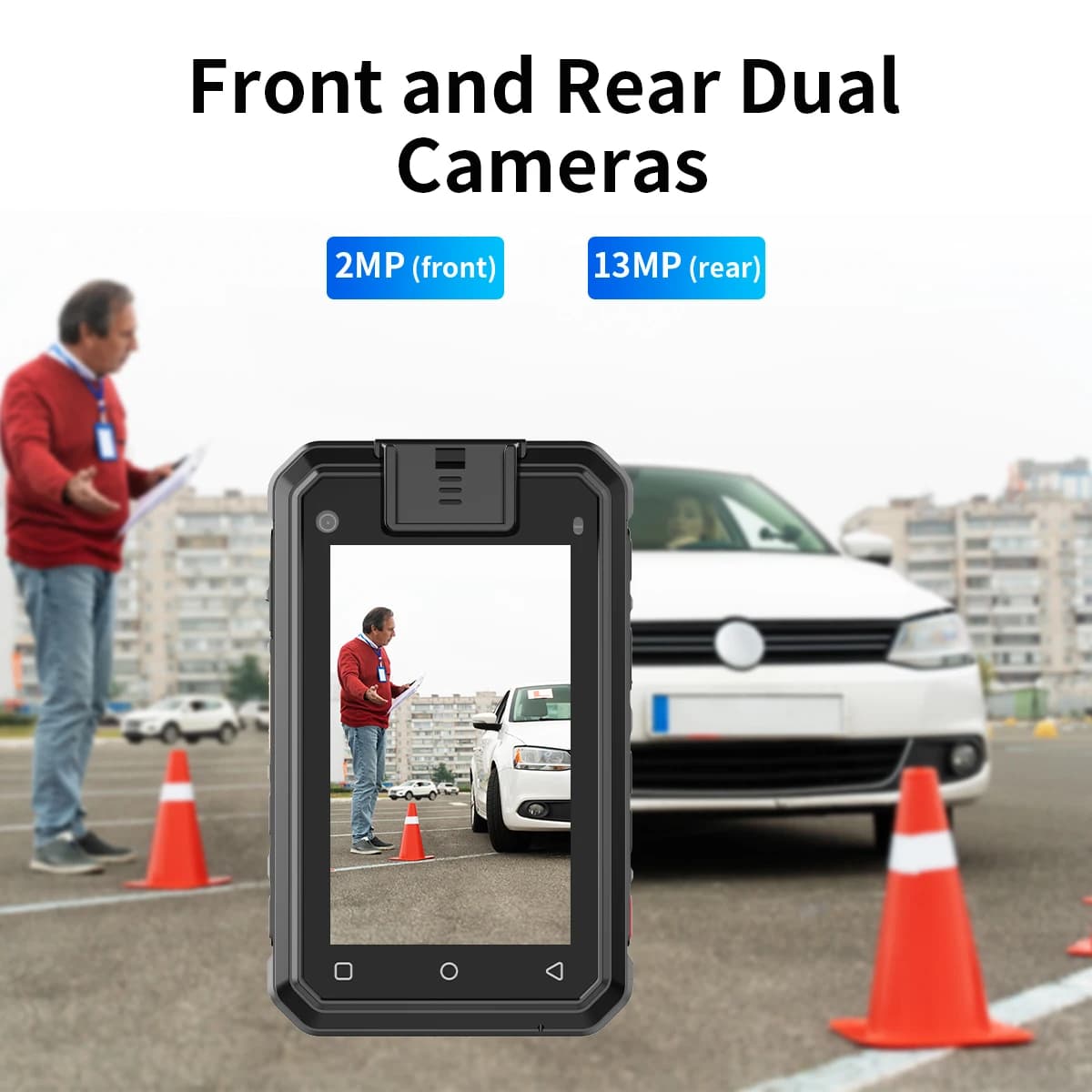 2026unique Mini 5G Telecamera indossata dal corpo Sistema Android 13.0 Video 4K HD Touch Screen da 3.1 '' Telecamera di sicurezza impermeabile IP68 con Wifi