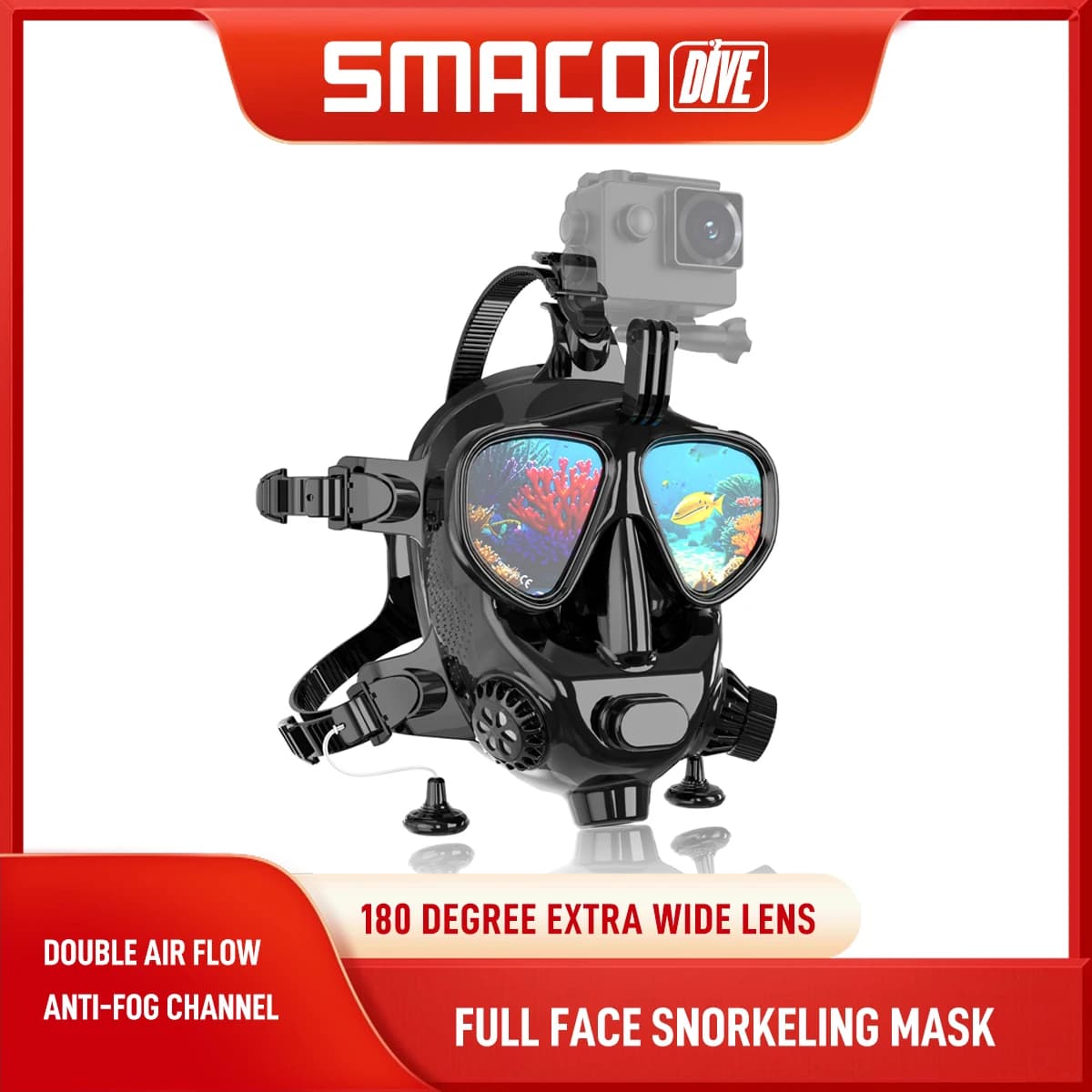 SMACO Scuba diving mask for adults, Snorkeling mask, Swimwear, Snorkeling equipment, Snorkeling for apnea