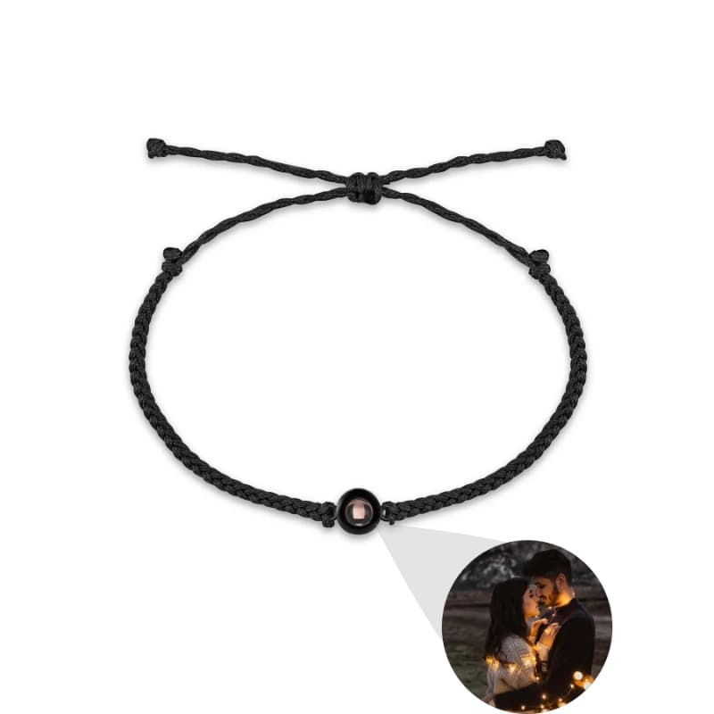 Braccialetto con proiezione personalizzata, braccialetto intrecciato con immagine personalizzata per donna, braccialetto con foto in acciaio inossidabile, gioiello, regalo per la festa della mamma