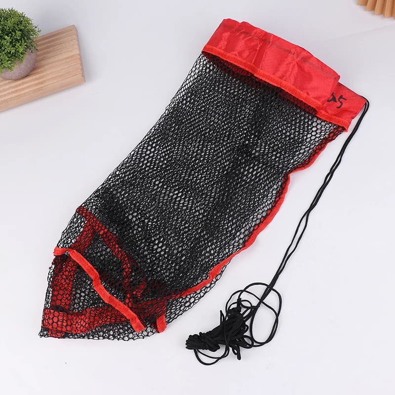 Guadino da pesca Borsa da raccolta per la cattura della pesca con coulisse Borsa da pesca pieghevole portatile con piccola griglia ispessente