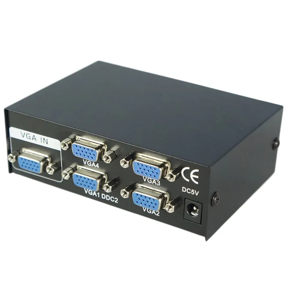 4*1 HD VGA Switch Amplificatore di segnale Booster Splitter 4 porte VGA SVGA Switcher video Ampio schermo 1 in 4 out per Monitor Proiettore