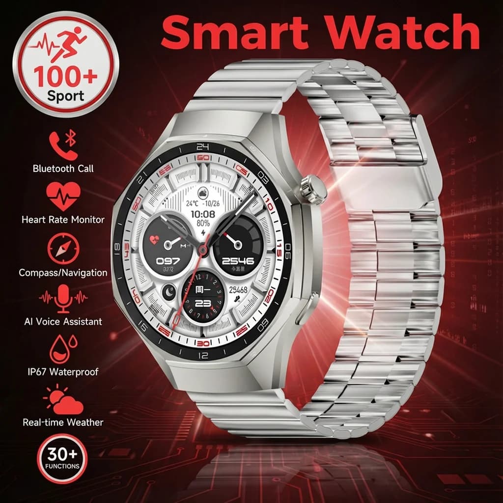 New fashionable smart watch with Bluetooth 8 Smartwatch call for full-screen touch health monitoring for classic man outdoor sports