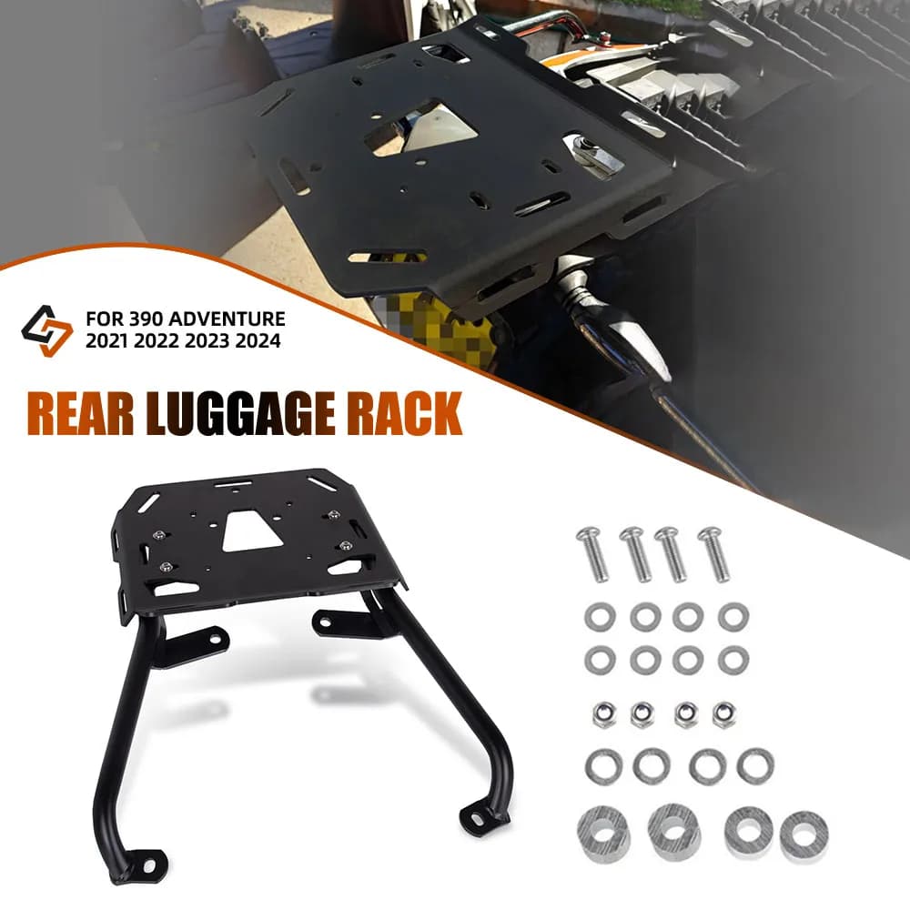 Per 390 ADVENTURE Moto Portapacchi Posteriore Tie Imbottiture Cargo Top Case Posteriore Carrier Staffa di Supporto 390Adv 2021 2022 2023 2024