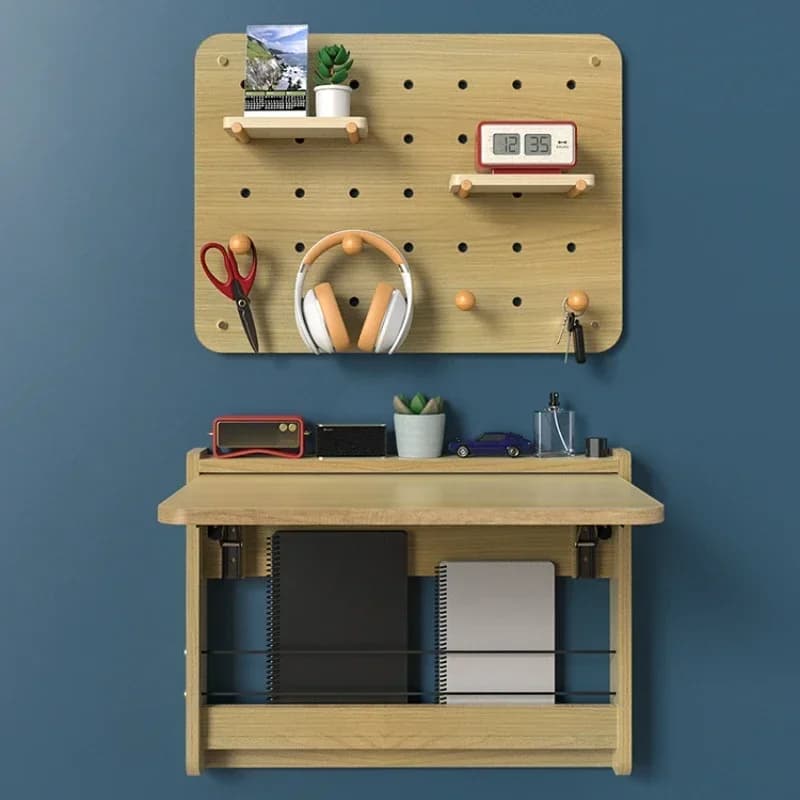 Scrivanie per computer creative a parete Tavolo portaoggetti per pannelli forati Tavolo pieghevole multifunzionale Scaffale compatto per articoli vari per libri