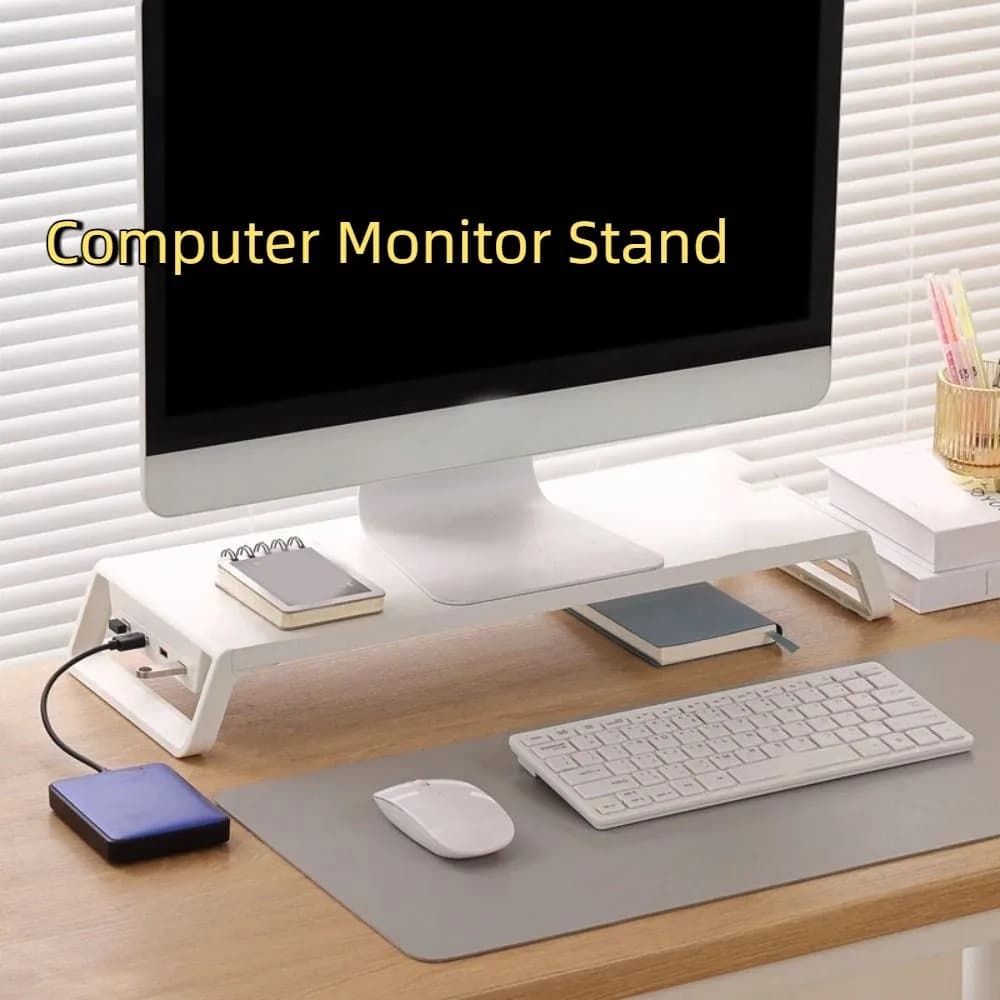 Thickening Computer Monitor Stand Ergonomic Design with USB Hub Work Laptop Stand Increase Monitor Height Laptop Riser Laptop