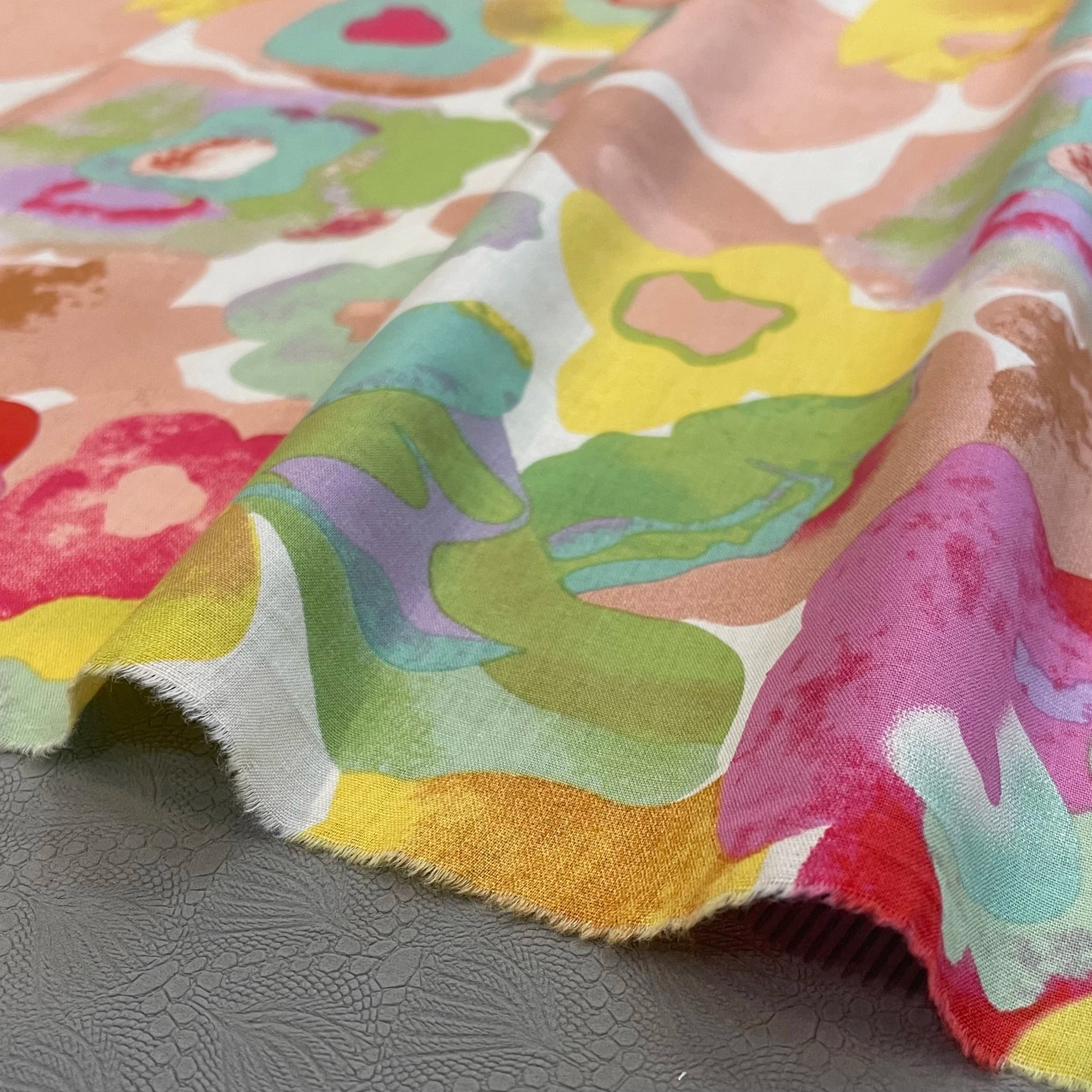 Watercolor Graffiti 100% Cotton Poplin 40S Fabric Digital Printing for Sewing Cloth Dresses Skirt Kids Designer