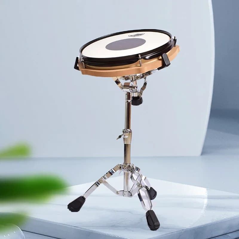 Pad per batteria realistico da 12 pollici per esercitazione e miglioramento, kit per principianti con pelle muto sabbiata e supporto robusto per allenamento di percussioni