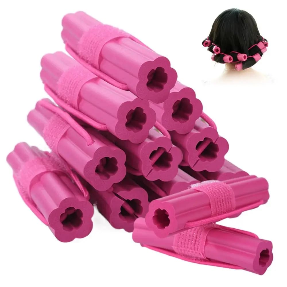 Soft Foam Hair Rollers Sponge Long Hair styling tools Without clips Welcoming Bigodini Reusable Use Heatless Bigodini for Sleep Woman