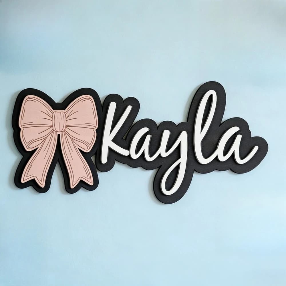 Targa da Parete in Legno a Forma di Arco Personalizzabile, Insegna per Cameretta con Nome e Data, Regalo di Benvenuto Personalizzato, Durevole