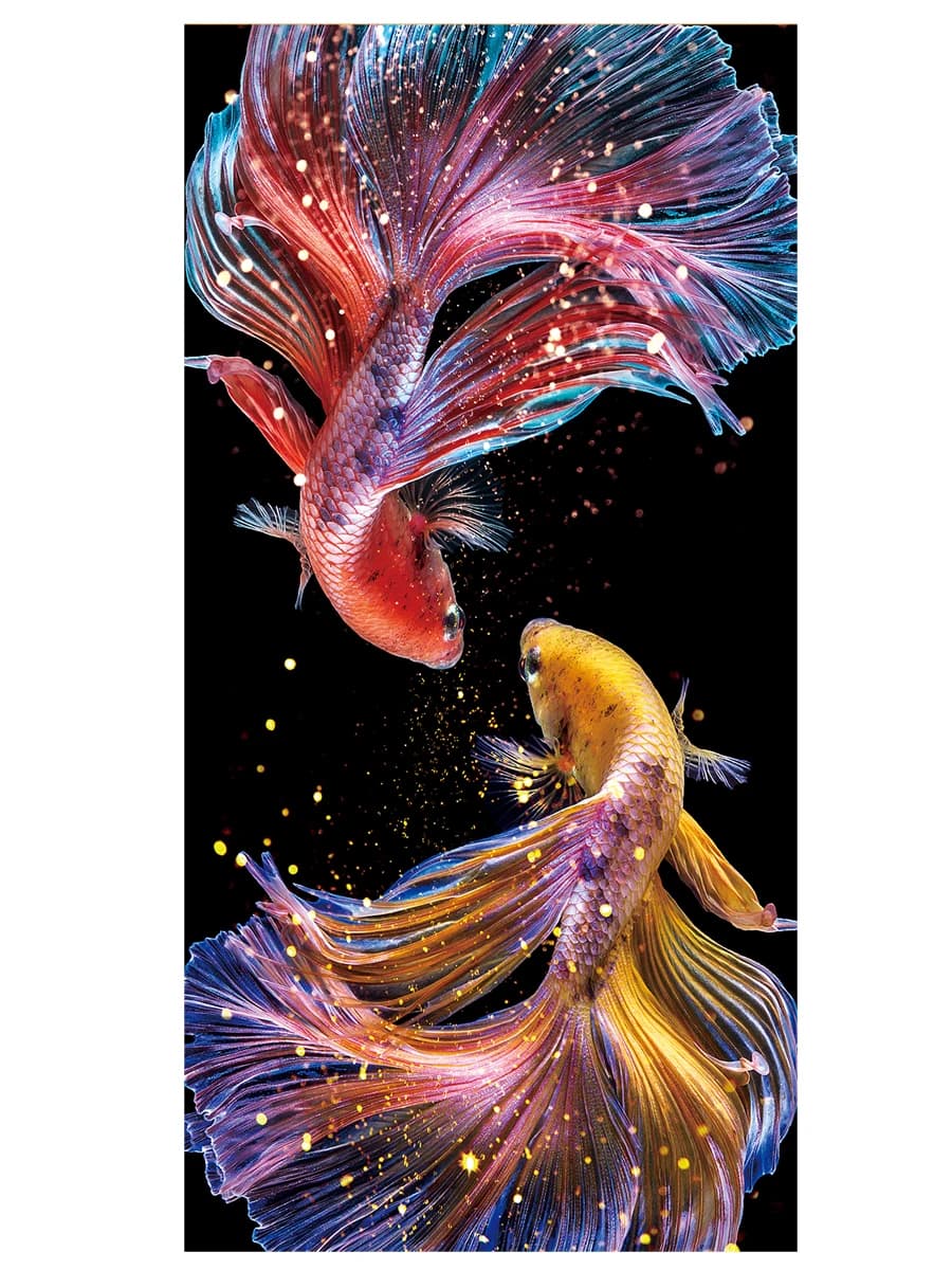 Koi punto croce kit ricamo fai da te 11CT 9CT soggiorno pittura decorativa verticale nuovo popolare set di cucito stampato
