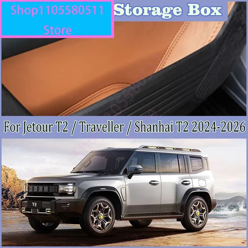 For Jetour T2 Shanhai T2 ICH-X K3 2024 2025 2026 Car Door Slot Storage Box Pocket Anti-slip Protection Pad Interior Accessories