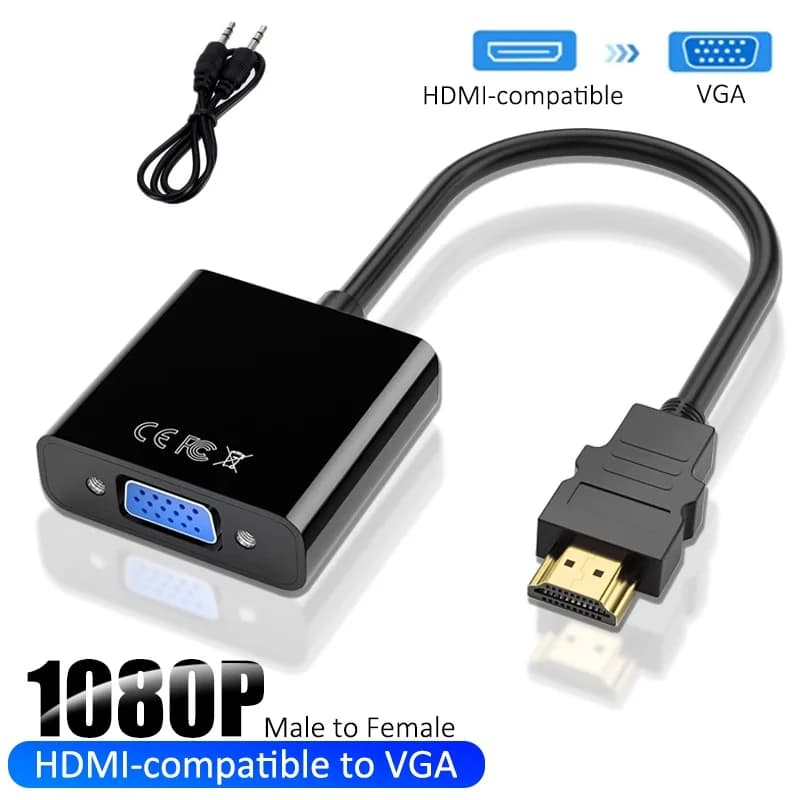 Adattatore HDMI 1080P Display Port Cavo adattatore HDMI a VGA Convertitore maschio a femmina per PC Computer portatile Monitor HDTV Proiettore