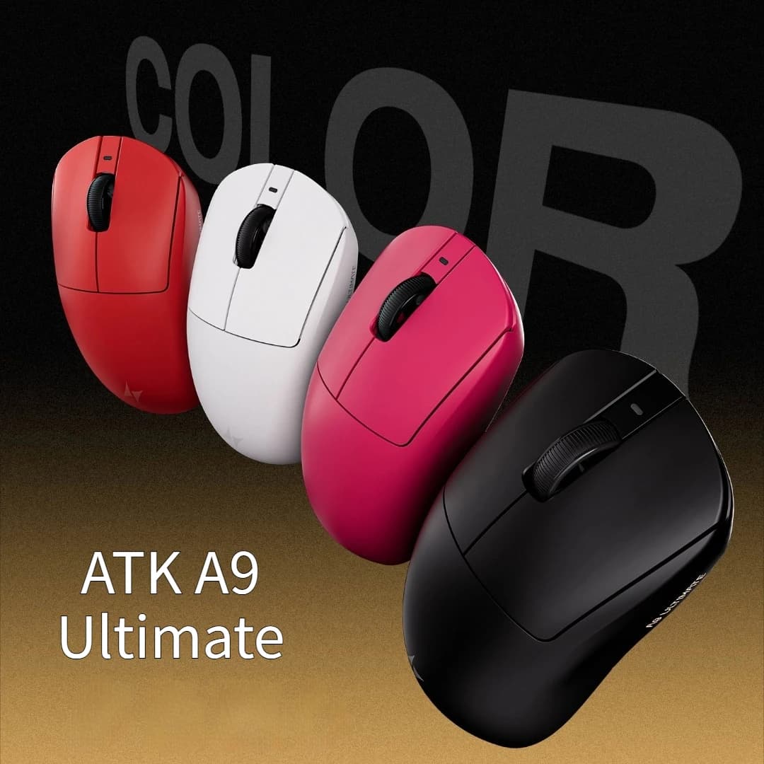 ATK Dragonfly A9 Mouse da gioco definitivo Design ergonomico Wireless E-sport Doppio rivestimento nano 8000Hz Ultra Max Nordic 54L15