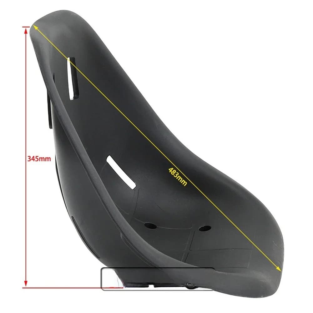 Cuscino per Sedile Kart da Drift, Compatibile con Supporto, Forma Ergonomica, Antiscivolo, Robusto Materiale PP, Nero