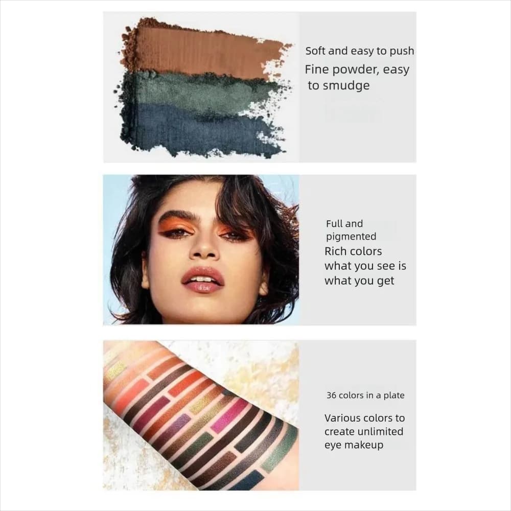 Nuova tavolozza di ombretti da 39 colori Tavolozza di trucco per occhi naturale a lunga durata Pigmenti per occhi multifunzionali opachi da donna