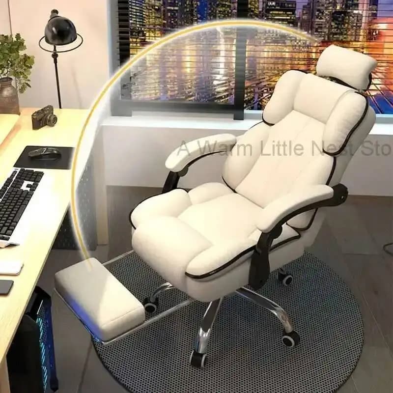 Sedia da studio ergonomica girevole per computer, sedia da ufficio di design, sedia da gaming rilassante, stile nordico, sedie per casa e ufficio