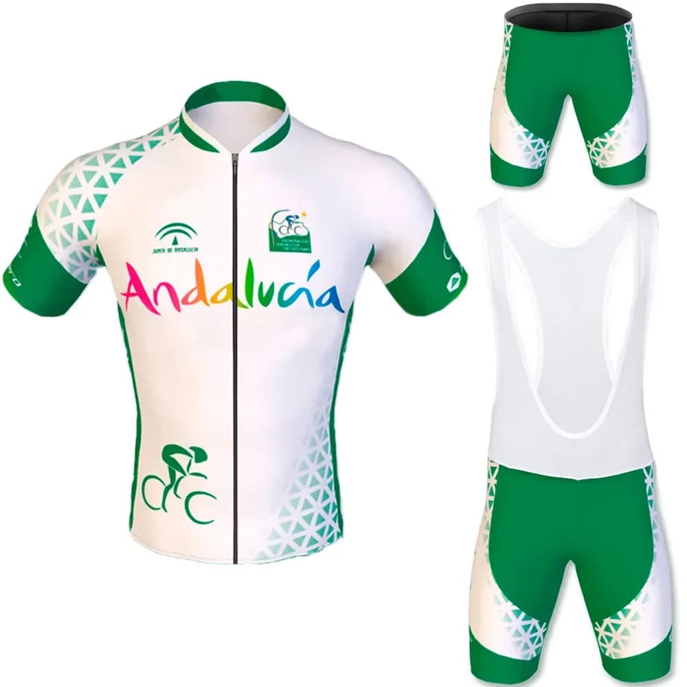 2023 Andalucia Team Cycling Jersey Set Summer Clothing Road Bike Shirts Suit Shorts with Bicycle Suit Clothing MTB Maillot Ropa