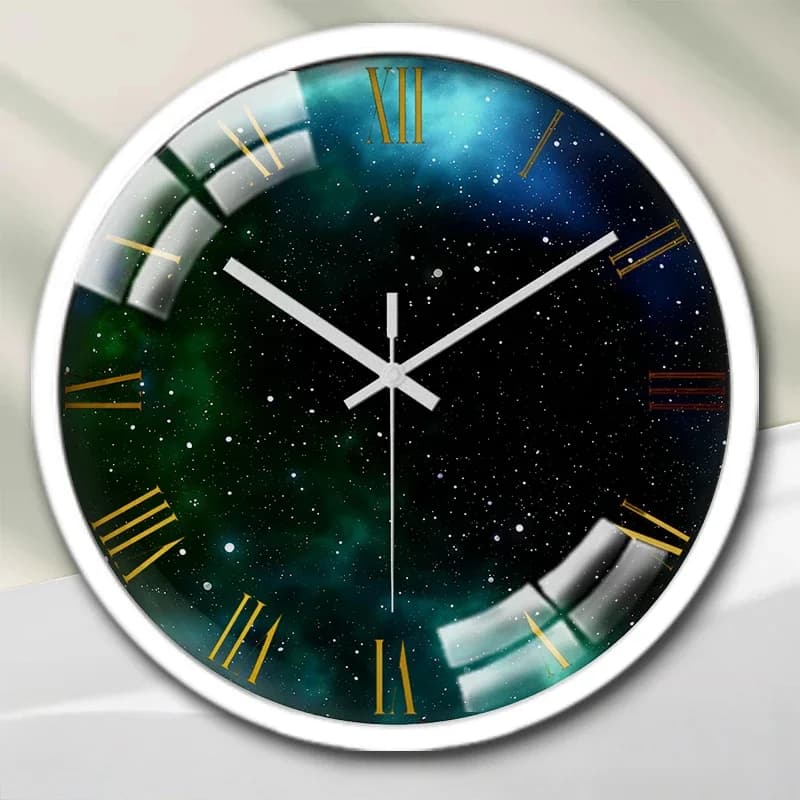 Orologio da parete silenzioso rotondo con cartoni animati Cosmic Roman, adatto per soggiorno, scuola, studio, camera da letto, regali per bambini.