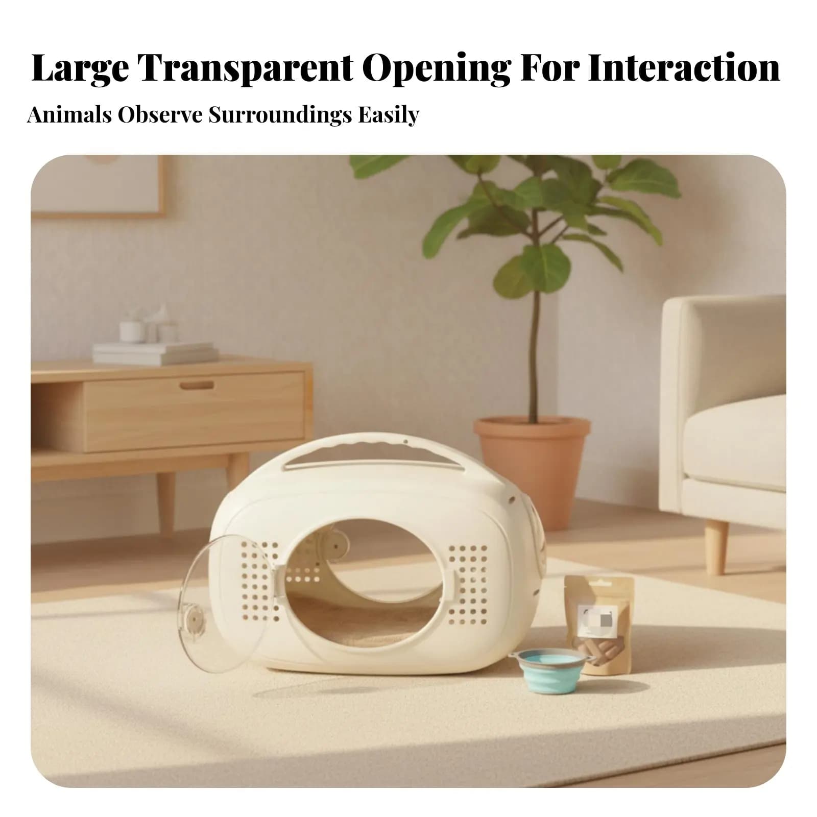 Trasportino per Animali a Forma di Capsula Spaziale, Zaino Traspirante per Gatti, Zaino Trasparente per Animali, Trasportino Ventilato per Gatti con Guscio Rigido