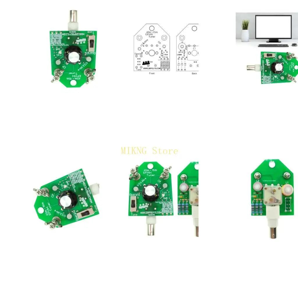 Computer adapter accessory with finished antennas AC8 4669 from 10 W 40 m-15 m EFHW antennas with tuner Easy