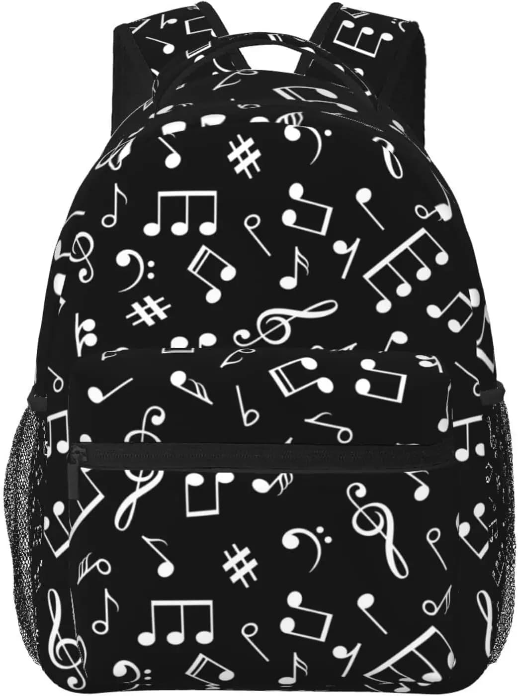 Pianoforte musica nota zaino moda viaggio escursionismo campeggio Daypack Computer zaini Bookbag per uomo donna