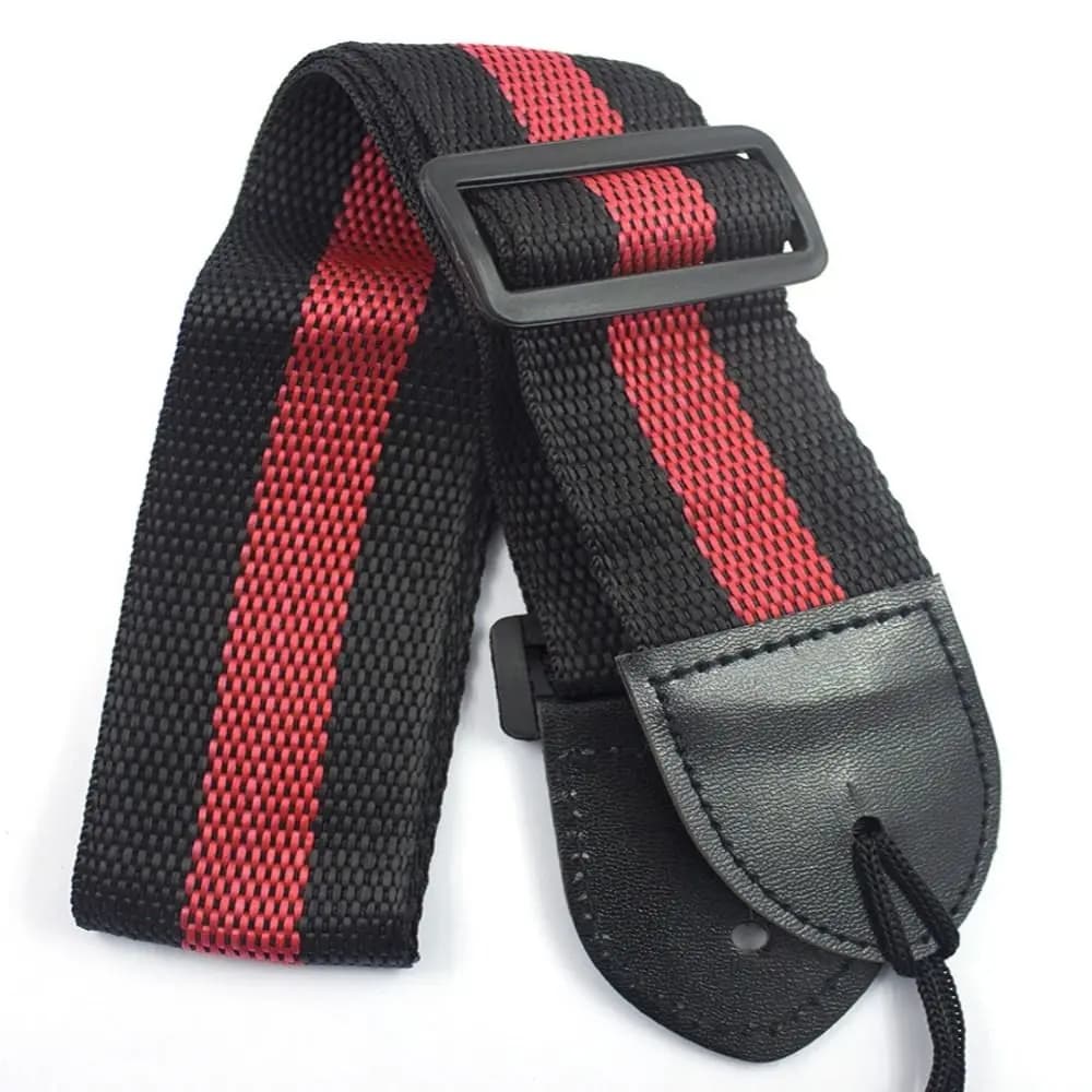 Tracolla per Chitarra Elettrica Folk in Pelle e Nylon, Cinghia Colorata e Resistente per Basso e Ukulele, Accessorio Musicale Personalizzato